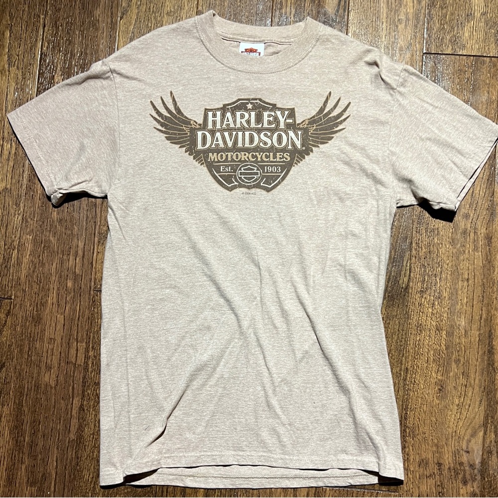 Harley-Davidson Men's Tan T-Shirt